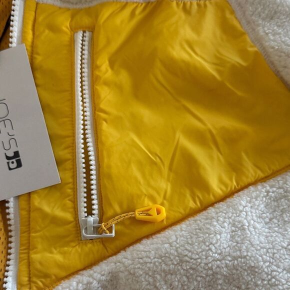 Joe's Jeans Yellow and White Fleece Jacket - Picture 4 of 5